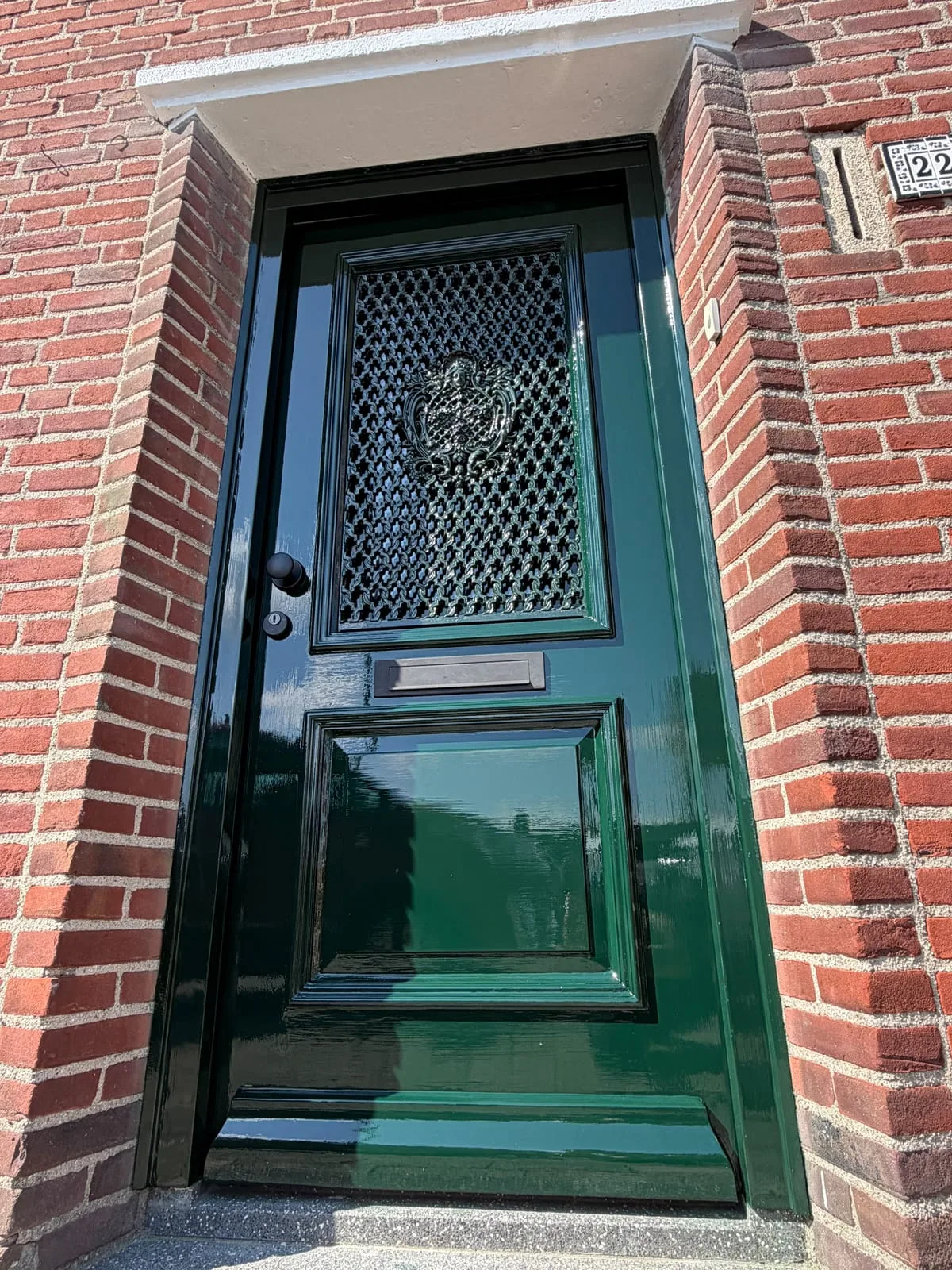 Monumentale Voordeur in Grachtengroen Hoogglans